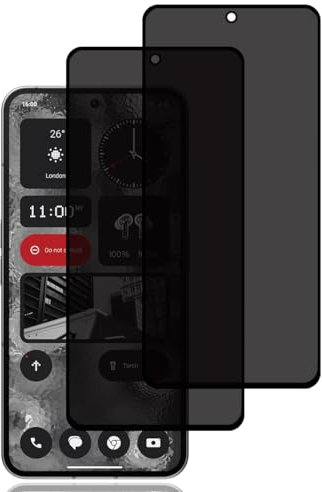 Verre Trempé Anti-Espion pour Nothing Phone (2) [2 Pièces], Protection D'écran Anti-Espion, Protecteur D'écran de Confidentialité, 9H Dureté, Sans Bulles, Privacy Protecteur Écran pour Nothing Phone 2