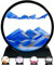 Sablier Decoratif, Sablier 3D, Sablier Liquide, Sablier Magique, Peinture de Sable, Cadeaux Sablier Deko Aesthetic pour Bureau Salon Bureau Adultes Enfants (Bleu 7)