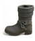 Pogolino Damen Stiefeletten Plateau Strick Boots Biker Herbst Winter Stiefel ST2912 (568 Khaki 40)