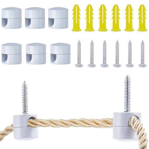GORGECRAFT 8 juego de Ganchos para Colgar En el Techo Ganchos de Techo Blancos para Luces Colgantes Gancho para Lámpara Colgante de Aluminio Gancho de Metal para Lámpara de Techo Accesorio de Cable