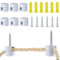 GORGECRAFT 8 juego de Ganchos para Colgar En el Techo Ganchos de Techo Blancos para Luces Colgantes Gancho para Lámpara Colgante de Aluminio Gancho de Metal para Lámpara de Techo Accesorio de Cable