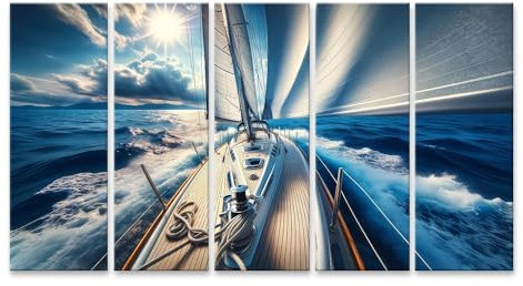 islandburner Prime Bild auf Leinwand Elegante Segelyacht auf dem Opesea Bilder Wandbilder Poster
