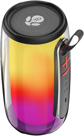 WYE Portable Speaker 10W, Vibrant Sound, Dynamic RGB Lighting, Hands-Free Calls (Black)