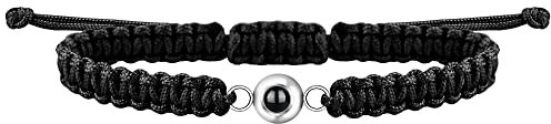 XXTONE Benutzerdefinierte Armband mit Bild innen Personalisierte Foto Projektion Armband Kreis Foto Armband Jubiläum Personalisierte Geschenk für Frauen Männer