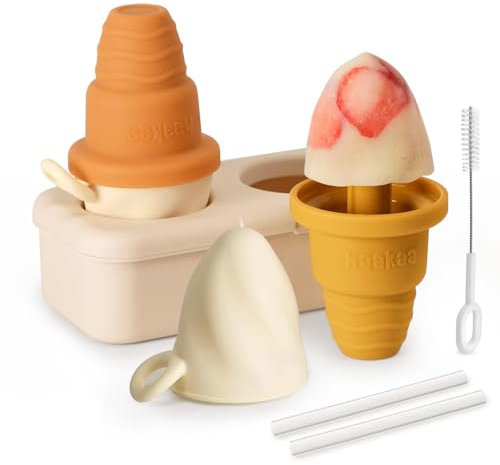 Haakaa Freeze-N-Sip Ensemble de moules à glace réutilisables en silicone pour enfants – Sans BPA, facile à démouler – Moules à glace faits maison (souci)