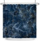 ASDCXZ Marmor Duschvorhang Blau 180x180 cm, Modern Abstrakt Blau Gold Spot Marmor Optik Textur Waschbar Bad Duschvorhänge Polyester Textil Wasserdicht Duschvorhang für Badewanne mit 12 Haken