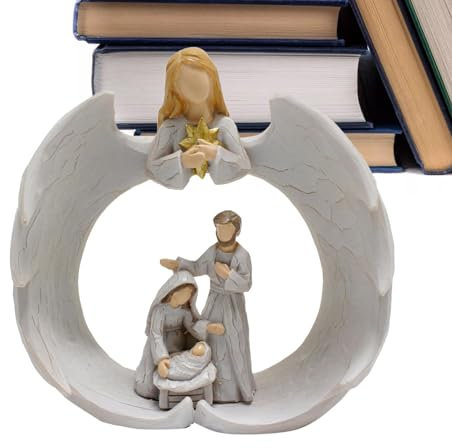 Engel-Skulpturen, Heimdekoration, Krippe, Outdoor-Statue, Kunstharz-Statue, verschleißfeste Hof-Skulpturen, Tischplatte, handgeschnitztes Ornament für Wohnzimmer