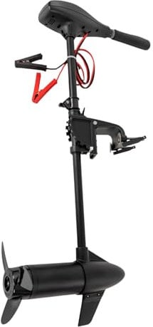 MINRS Aussenborder Elektromotor 612w 58 lbs 12 Volt Elektrobootsmotor 5 Vorwärts + 3 Rückwärts Echtzeit-Überwachung der Leistung mit Stromkreisunterbrecher Schutz für Beiboote und Schlauchboote
