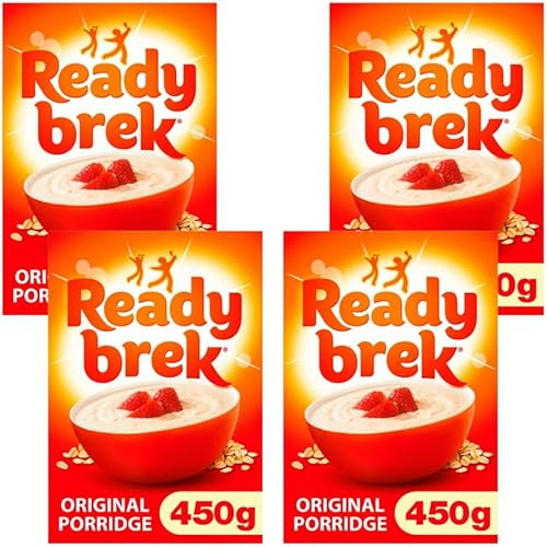 Oats Bundle with Ready Brek Smooth Original Porridge Oats Original 450g - 4 Pack | Original Oat Cereal Fortified with Vitamins, Iron & Calcium., Suitable For Vegetarians.
