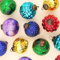 IndianShelf Bunte Weihnachtskugeln, Glas-Weihnachtsschmuck, große Kugel-Ornamente für den Weihnachtsbaum, Vintage-Weihnachtsdekoration, 6 Stück