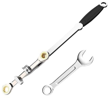 fanelod Wrench Extender Tool Bar, 15.7 Inch Long Torque Amplifier Extender, Wrench Extender Adaptor for Mechanics and Garage Tradesman