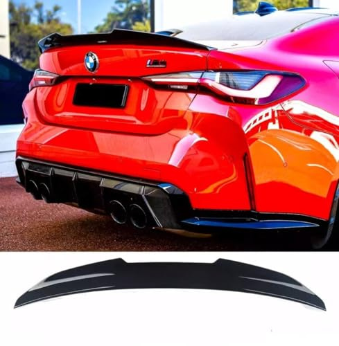 For Auto Perfectionists UK Rear High Kick PSM Ducktail Boot Spoiler Compatible With BMW 4 Series M4 G22 G82 2020+ ABS Gloss Black