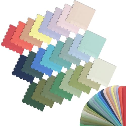 Gcardist 24 Morandi Farben Cocktail Servietten 5x5inch Einweggetränk, Hochzeit, Abendessen, Geburtstagsfeier Dessert Welle Papierservietten (120 Stück)