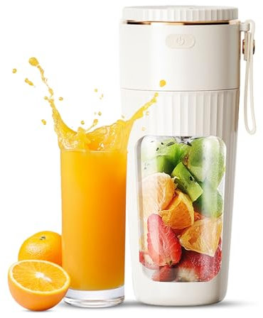 Portable for Shakes with 10 Blades Type-C Rechargeable Cordless Personal 12 OZ 1500mAh Battery Handheld Juicer Cup Fast Ice Crushing Powerful