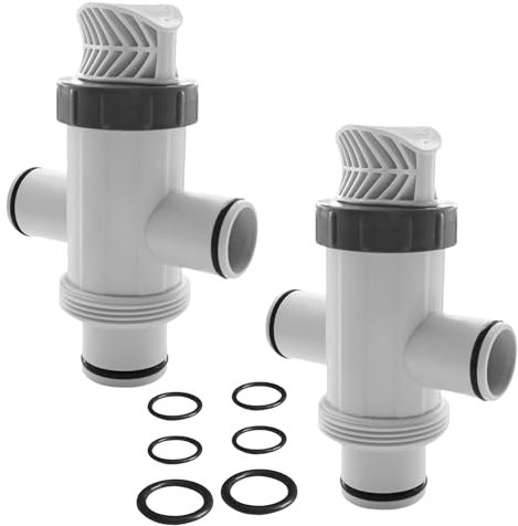 Valve à piston, accessoires de piscine pour Intex 11872 - Tuyau double split - Pièces de rechange - Vanne d'arrêt pour piscine hors sol et pompe de piscine électrique manuelle (2)