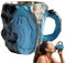 Taza de café – Taza de de imitación hecha a mano | Taza de vidrio de ancha resistente a altas temperaturas para café, té, leche, bebidas – Elegantes tazas resistentes al calor para