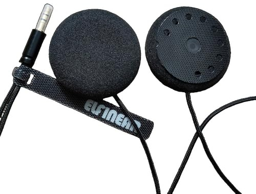 ELFINEAR Acoustix Elite Helmet Speakers, Black, 45mm Dynamic Drivers, HiFi Crystal Copper Wire, 3.5mm AUX Compatible with Cardo Sena Headsets (ACOUSTIX Elite 45MM)