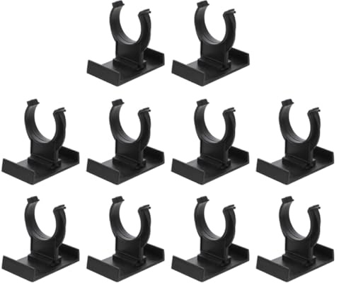 IWOWHERO 10 Stück Schwarze Möbelnivellierungsclips aus PP Verstärkte Küchenschrank Fußclips für Unebene Böden Sockelleistenhalterungen mit Sicherer Verbindung Multifunktional für