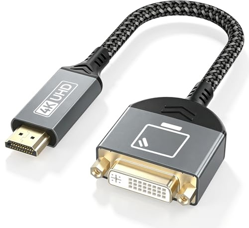 BRV Explorer Cavo adattatore da DVI a HDMI, da maschio a DVI femmina (24+5), bidirezionale HDMI DVI con 1080P ad alta velocità Full HD per laptop, PC, monitor, proiettore, HDTV, PS/4/5