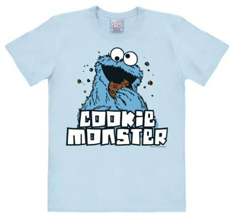 Logoshirt® Sesamstraße Krümelmonster T-Shirt Damen & Herren hellblau 3XL