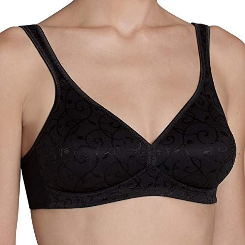 Triumph Damen BH Elegant Cotton N, ohne Bügel, ohne Polsterung, Verstellbare Träger, 95C, Schwarz