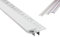 T-40 20° LED Alu Fliesenprofil Treppenprofil Stufen 10mm weiss + Abdeckung Abschlussleiste Fliesen für LED-Streifen-Strip 1m opal