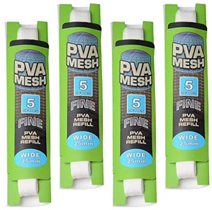 Perfeclan 4X 5 Meter 25mm PVA Angelköder Netz Universal Refill Stocking Mesh Bag