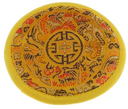 Inzopo Tibetische Klangschalenkissen, rund, 12 cm, für Dharma-Buddhismus