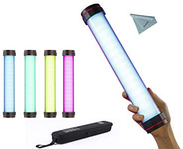 Falcon Eyes IRISA1 FI-1 13w RGB LED Stick Light 1 Pieds Vidéo RGB Tubes Prise en Charge de la lumière Contrôle de l'application avec 20 Effets d'éclairage, adsorption par Aimant, Batterie intégrée