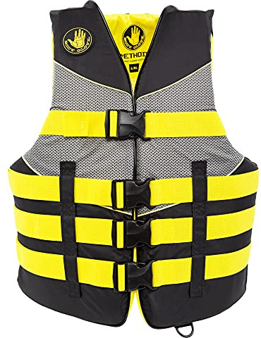 Body Glove Method Nylon U.S. Coast Guard Approved Life Jacket PFD-Yellow-L/XL