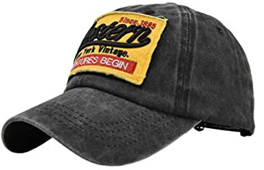 XibeiTrade Retro NY Baumwolle Baseball Cap New York Damen Herren Sport Outdoor Street Sun Caps, Schwarz , M