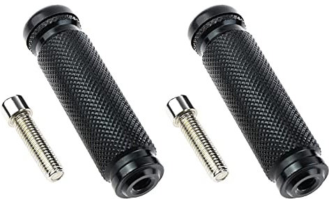 eMagTech 1 paire Moto Repose-pieds Universels CNC Remplacement pour Pédales de Siège Arrière, Noir