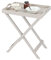 Taylor & Brown Wooden Folding Butler Tray Tables Portable Breakfast Dinner Serving Laptop Tray Side End Table Space Saving Design Compact Foldable (Stone)