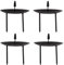 4 x Kerzenhalter schwarz Metall stabil D=10,2 cm Kerzenpick Adventskerzenhalter Stumpenkerzen Adventskranz 4 Stück
