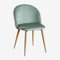 SKLUM Chaise de Salle à Manger en Velours Kana Bois Naturel Vert Sapin