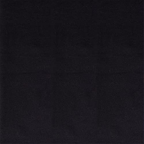 DéVa Dekostoff Lilly Uni schwarz in 1,6m Breite (METERWARE) - Baumwollstoff Stoff aus 95% Baumwolle - Baumwolljersey - Dekovlies