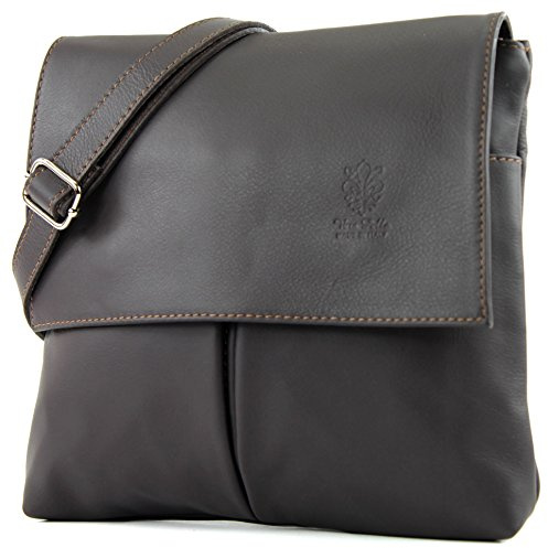 modamoda de T63 Damen Nappaleder Umhängetasche Schultertasche, handmade in Italy