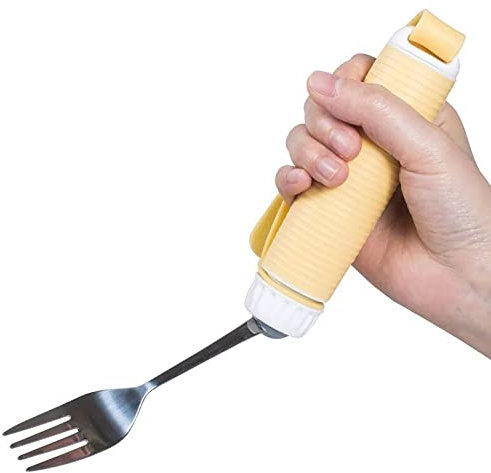 ZZBB Tenedor Giratorio Antideslizante de Acero Inoxidable, Utensilios para Comer Giratorios, Tenedor para Ayudas Alimentarias, para Niños Mayores Dedos Deformados Calambres en Las Manos,B