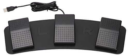 USB Foot Pedal PC Triple Foot Switch, Programmable USB Foot Control Keyboard Action Switch Pedal Video Game Customized PC Keyboard Combination Key for Game Office(FS23_PM