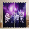 Katzen-Fenstervorhänge Mädchen süßes Haustier Katzen Vorhänge Galaxie Kawaii-Kätzchen Weltraum Fenstervorhänge für Schlafzimmer, Wohnzimmer Kinder Jungen 3D-Tier-Thema Fensterbehandlungen 137x117cm