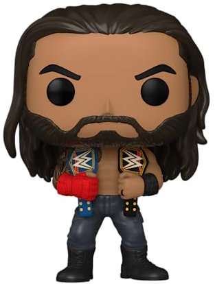 Funko Pop! WWE: Roman Reigns mit Belts - Vinyl-Sammelfigur - Geschenkidee - Offizielle Handelswaren - Spielzeug Für Kinder und Erwachsene - Sports Fans - Modellfigur Für Sammler und Display