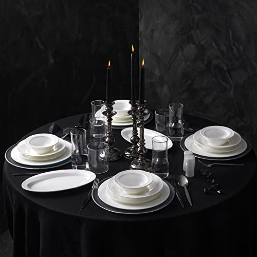 Karaca x Sarıyer Design Vortex Fine Pearl Crockery for 6 People, 28 Piece Porcelain Crockery, Serving Plates, Cake Plates, Bowls, Deep Plates, Daily and Special Crockery Set