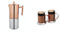 Bundle of La Cafetière Copper Stovetop Espresso Maker, Stainless Steel, 600ml + La Cafetière Glass 200ml Polished Copper Finish Glass Cups, Set of 2