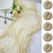 QeeFop 90 x 400 cm Tischläufer Musselin Stoff Tischdeko Hochzeit Boho Gaze Käsetuch Tischläufer für Hochzeit, Geburtstag, Tischdekoration (Blassgelb)