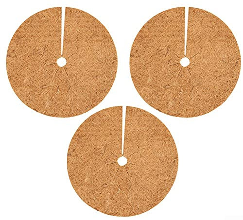 Tapis en fibre de coco - Protection des plantes en noix de coco - Disques de paillage - Pot de fleurs pour protéger les plantes - Arbres et plantes - 60 cm