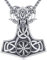 Collier Marteau de Thor Hommes Pendentif Marteau de Thor Argent Sterling 925 Viking Mjolnir Pendentif Viking Amulette Nordique Bijoux pour Hommes