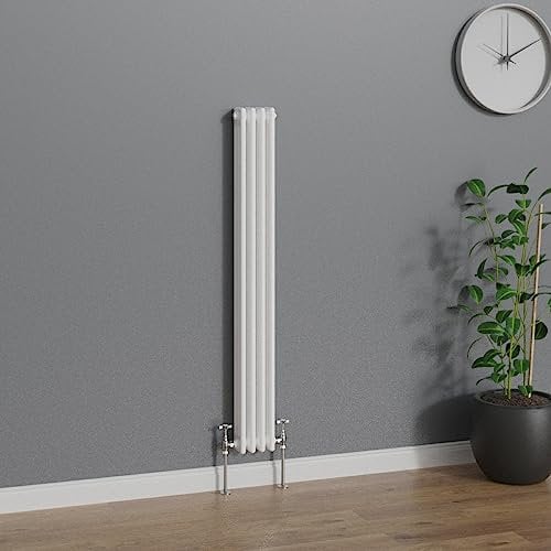 WarmeHaus Radiatore Tradizionale Bianco Verticale Tripla Colonna Ghisa Radiatori Riscaldamento Centralizzato 1500x202mm
