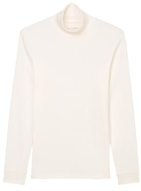 Marc O'Polo Herren Langarmshirt aus Bio-Baumwolle mit Rollkragen, Cremefarben (White Cotton), M
