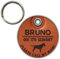 DOG TAG/HUNDEMARKE - aus echtem Leder - v2 (HUND) - rund - Ø 3,4 cm