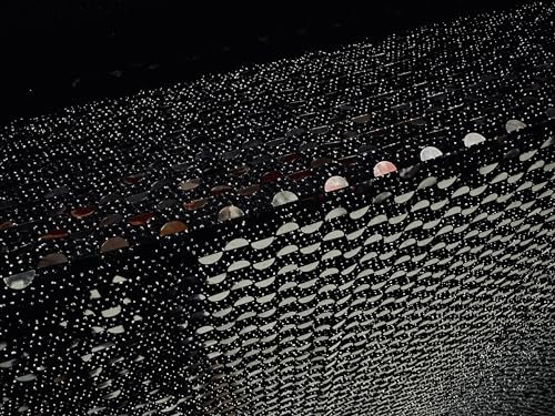 Metallic Slinky Stretch-Spandex-Jersey-Stoff, Meterware, Halbmond-Pailletten-Design, Schwarz